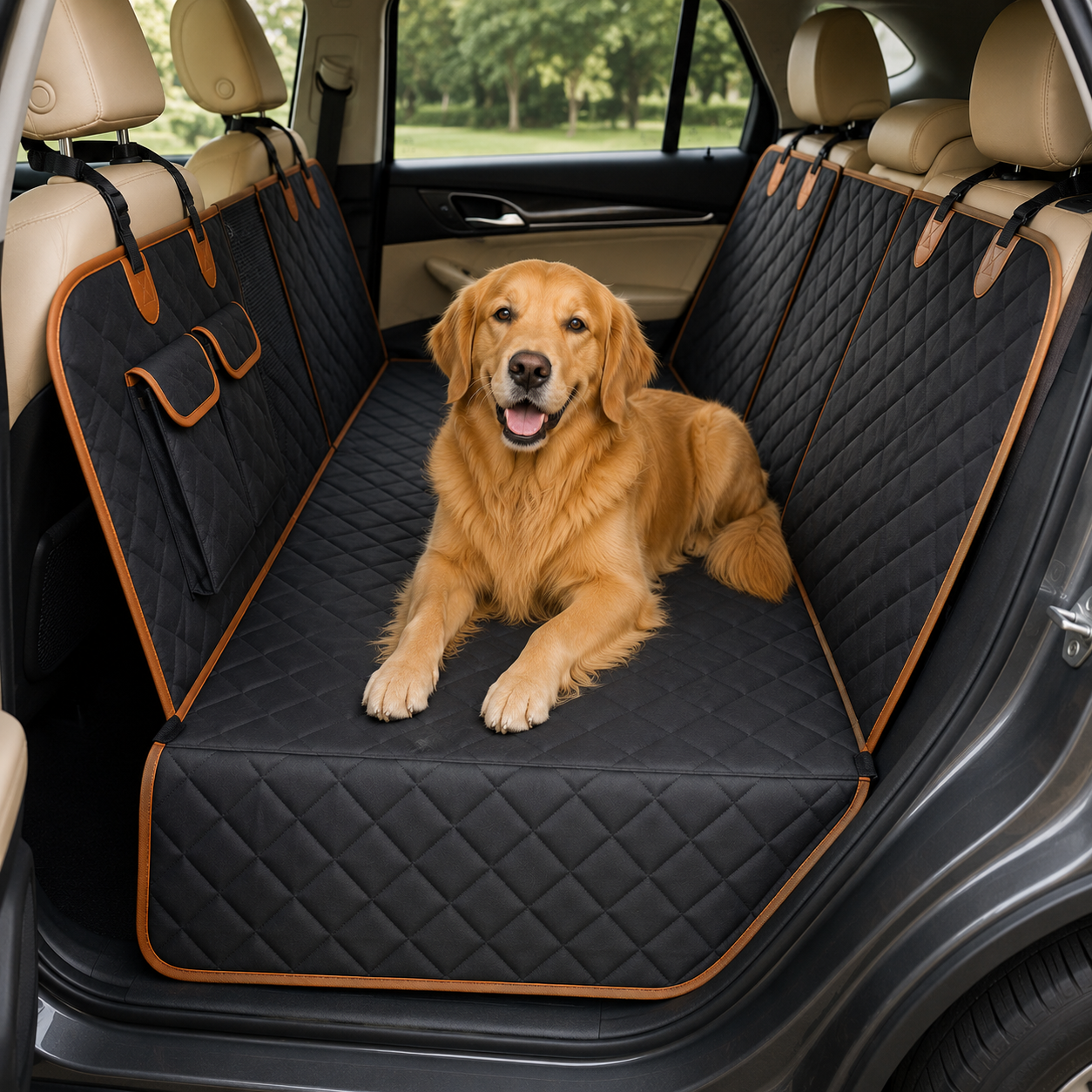 Hard Bottom Dog Car Seat Cover