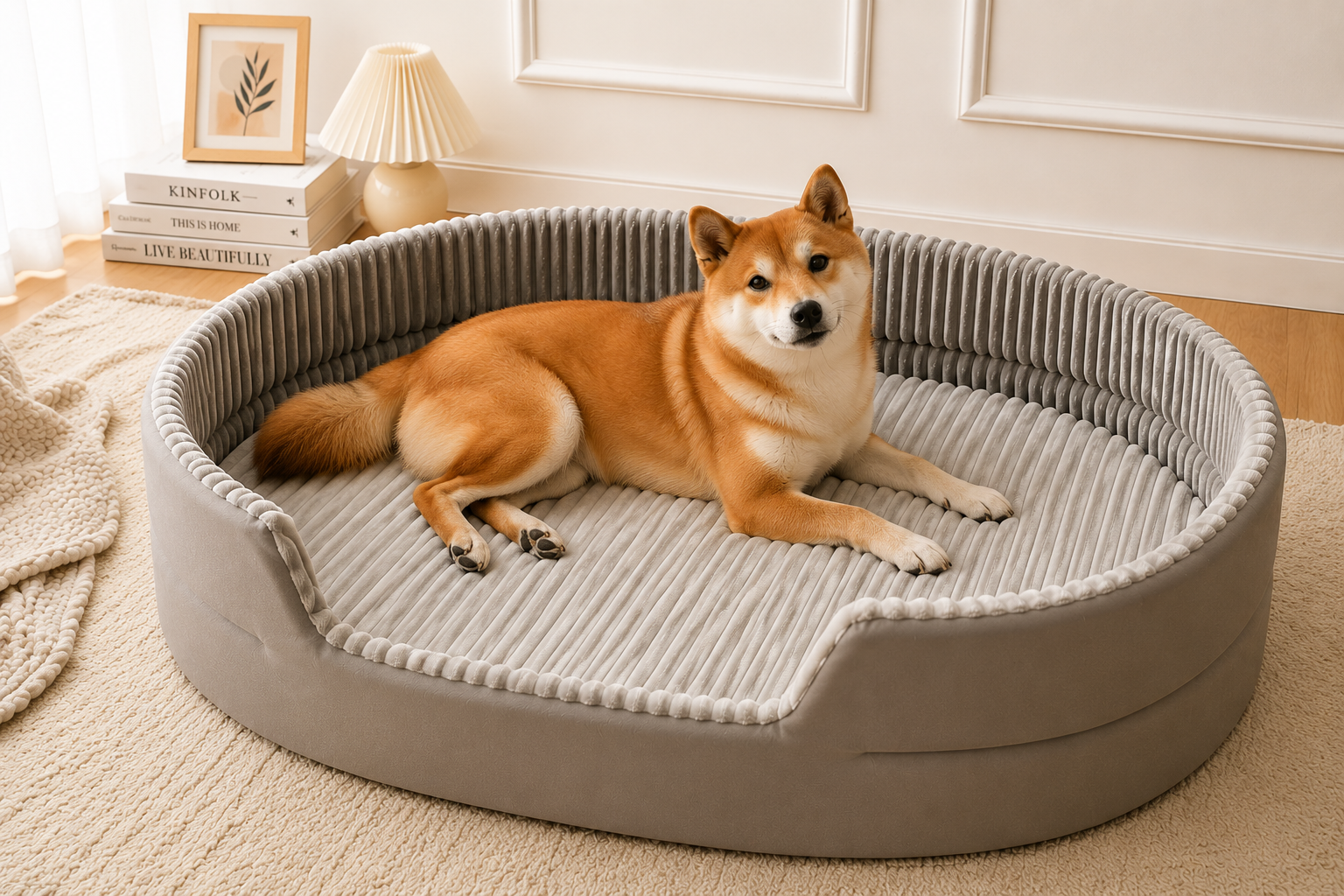 Plush Reversible Pet Bed