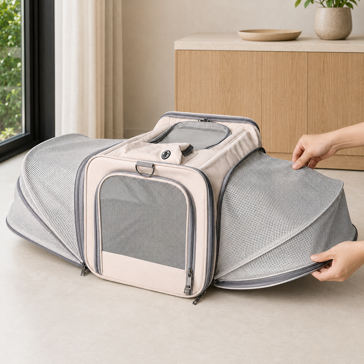 Double Expandable Pet Travel Carrier