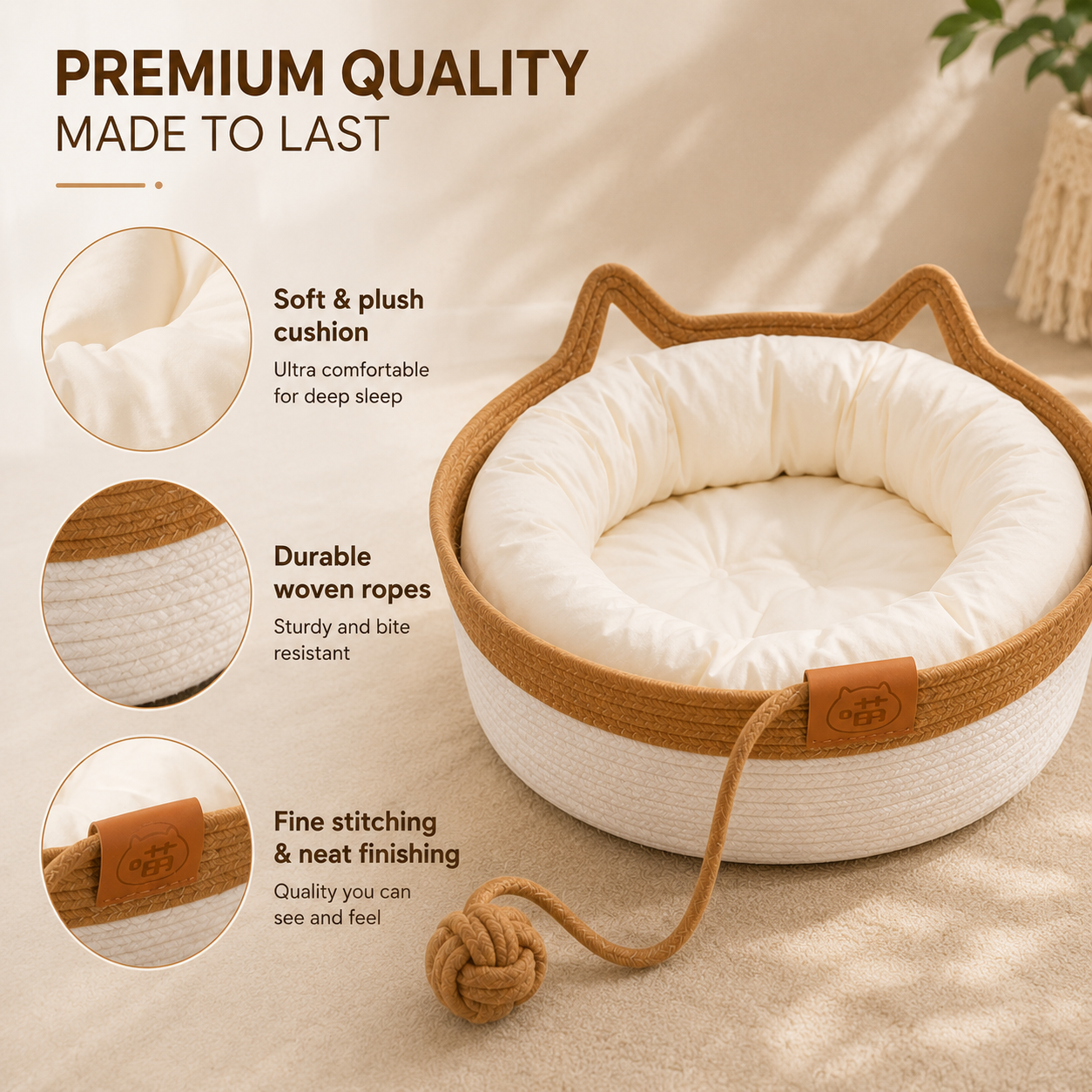 Cozy Cat Basket Bed