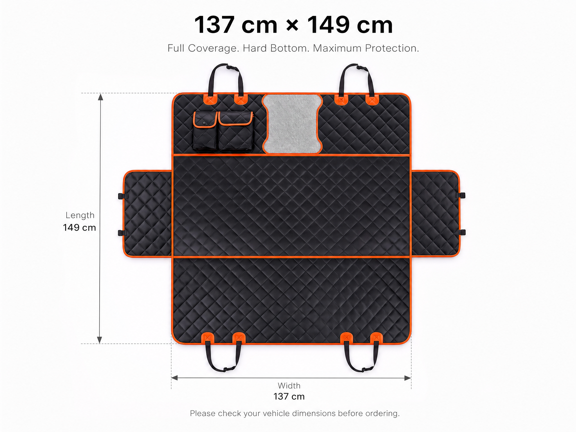 Hard-Bottom Dog Car Seat Cover