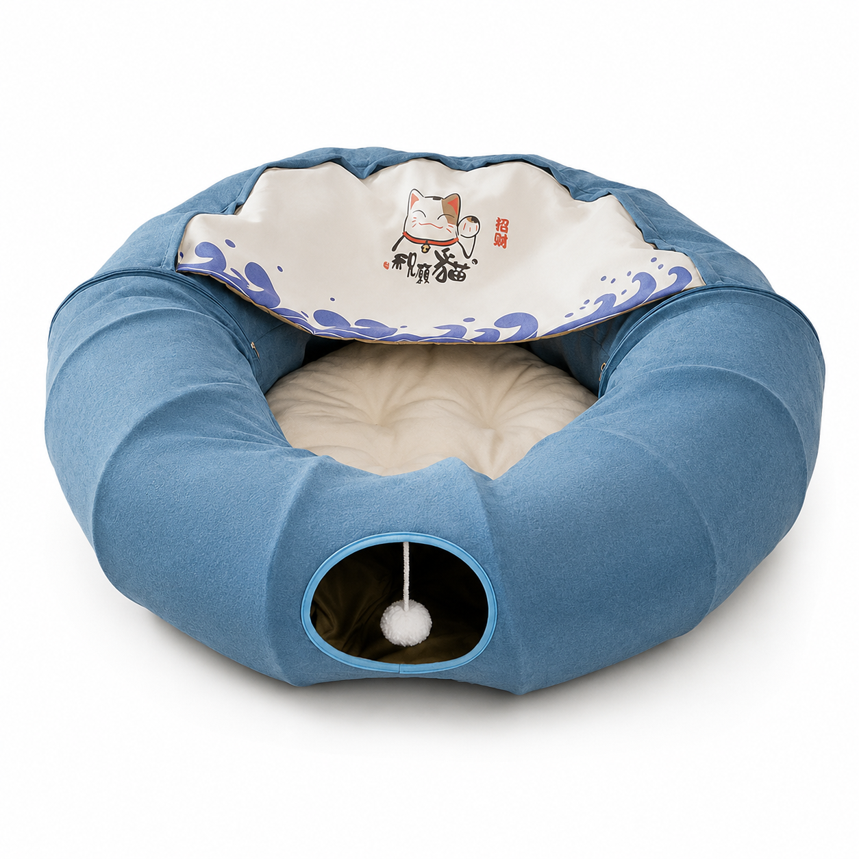 2-in-1 Cat Tunnel Bed