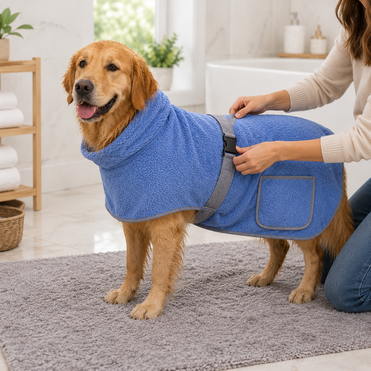 Hooded Dog Drying Robe