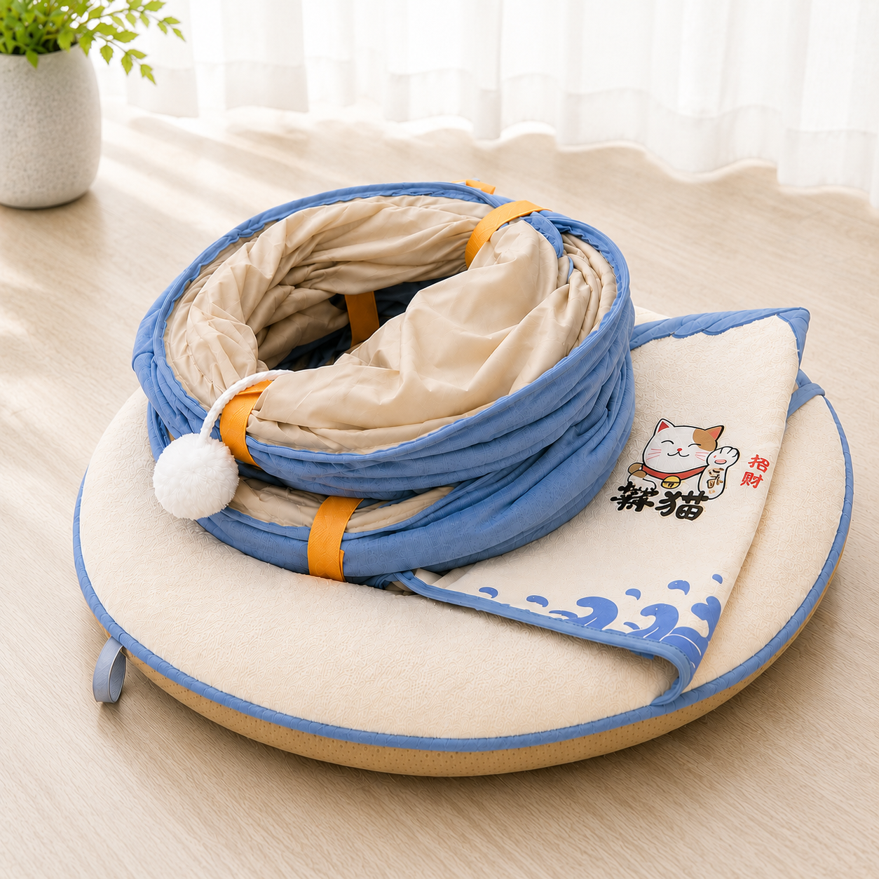 2-in-1 Cat Tunnel Bed