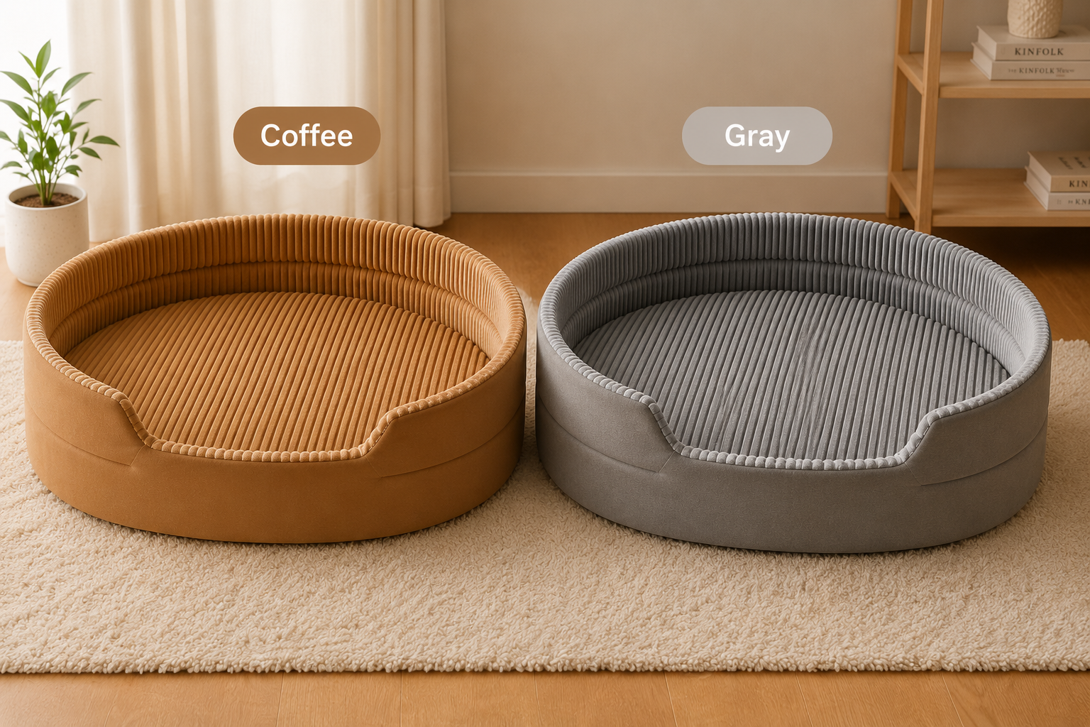 Plush Reversible Pet Bed
