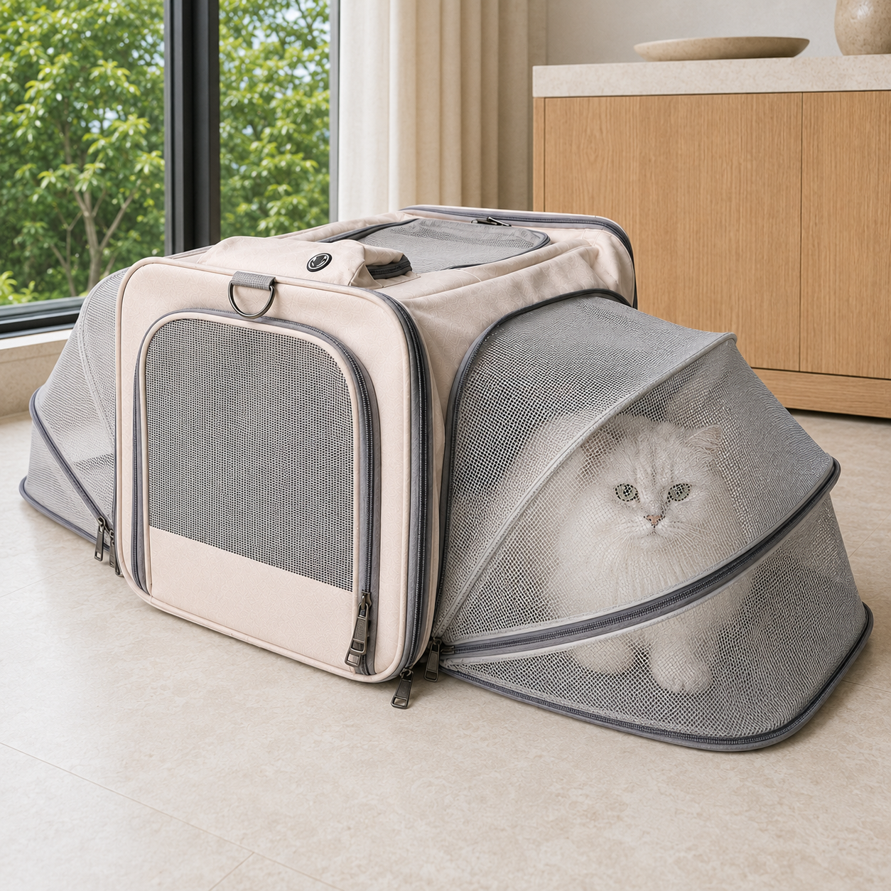 Double Expandable Pet Travel Carrier