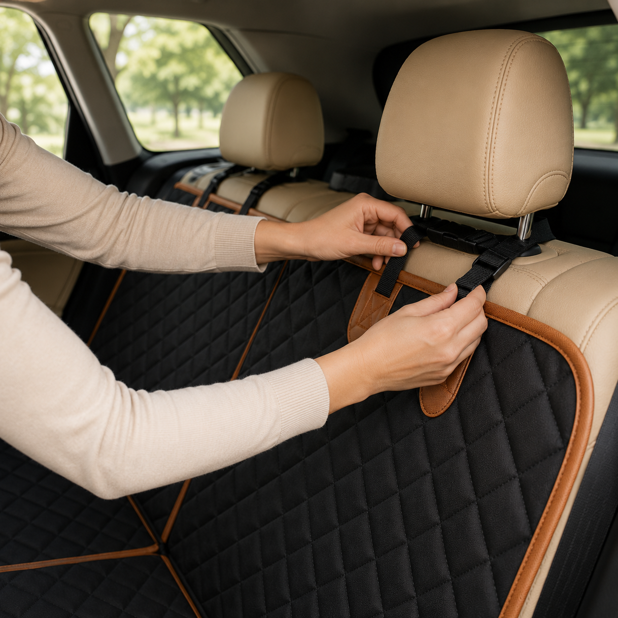 Hard Bottom Dog Car Seat Cover