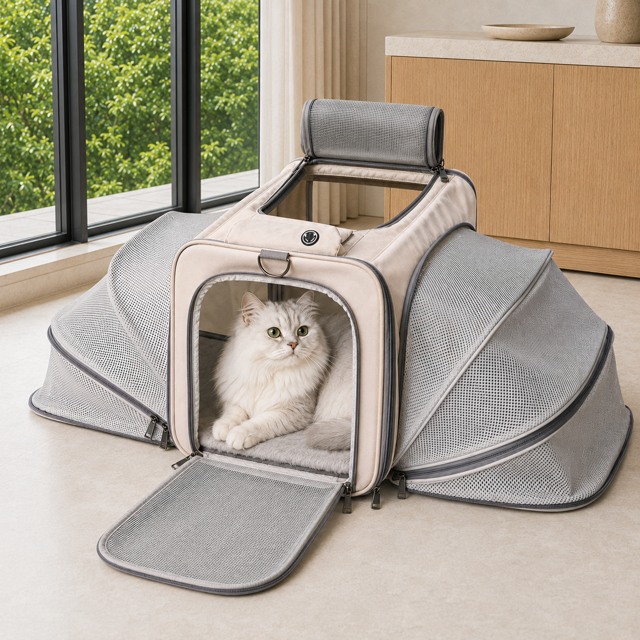 Double Expandable Pet Travel Carrier
