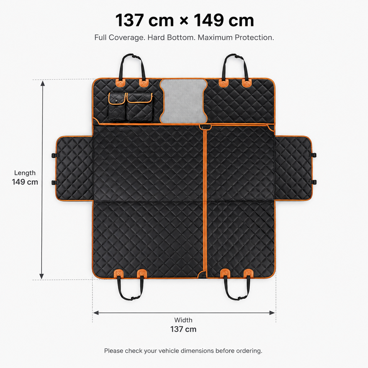 Hard Bottom Dog Car Seat Cover
