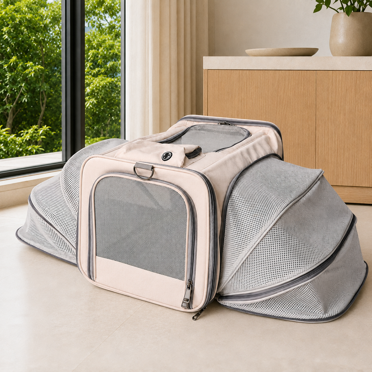 Double Expandable Pet Travel Carrier
