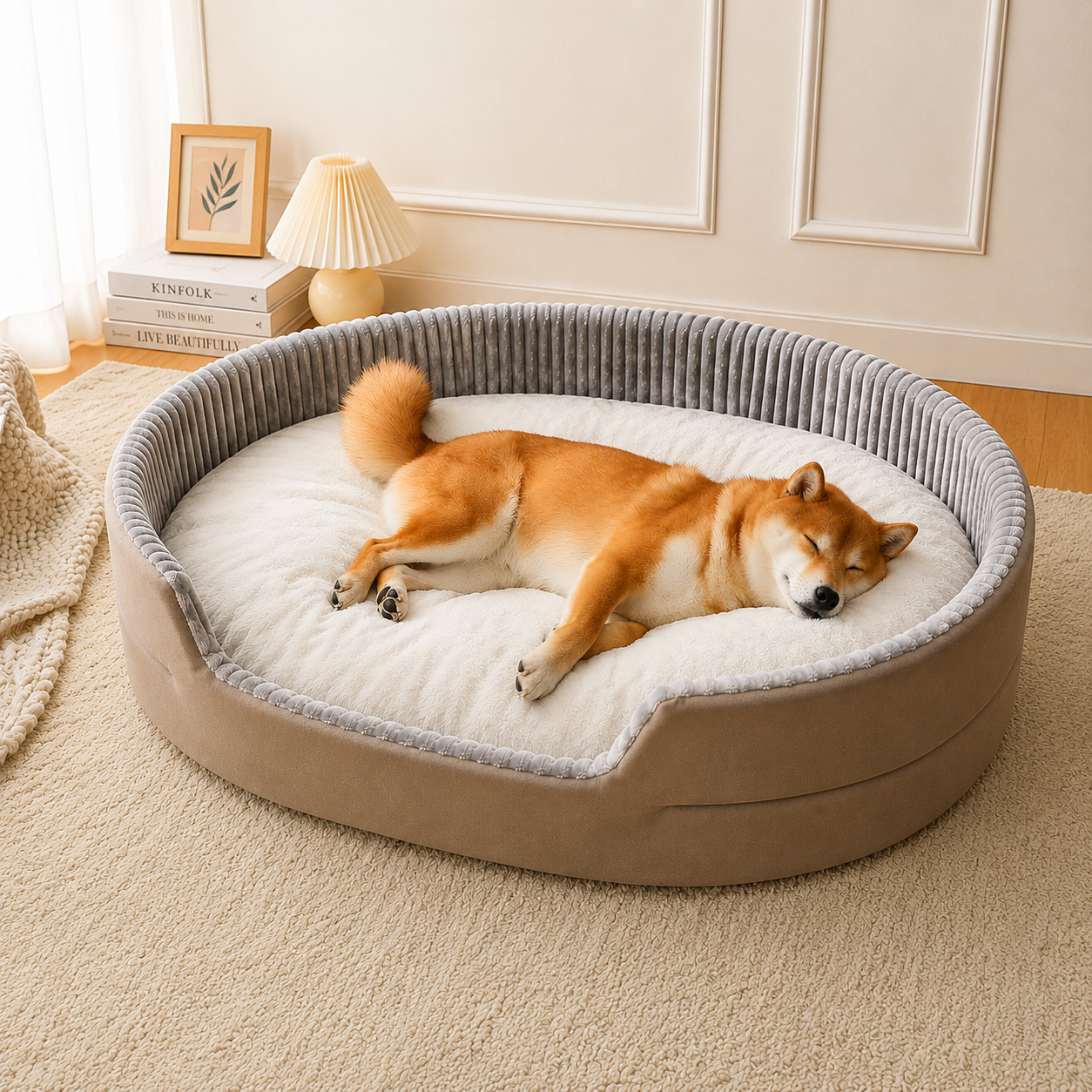 Plush Reversible Pet Bed