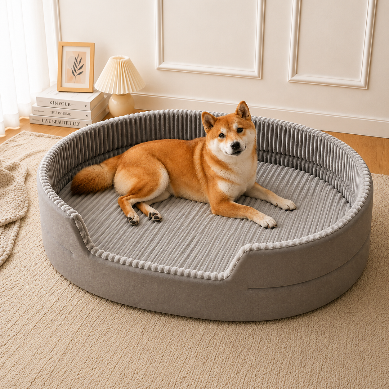Plush Reversible Pet Bed